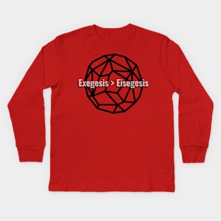 Exegesis vs Eisegesis geometric shape Christian design Kids Long Sleeve T-Shirt